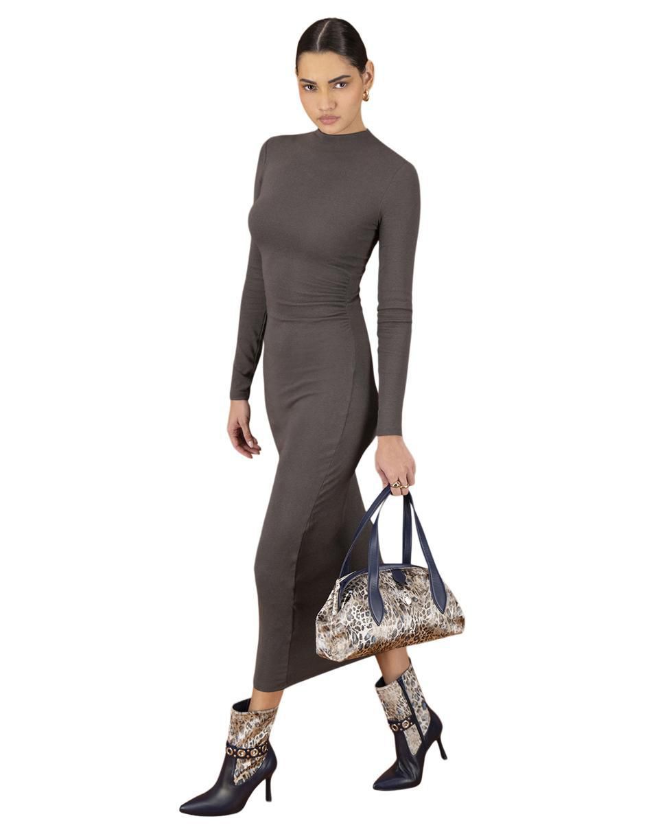 Bolsa bowler de piel para mujer