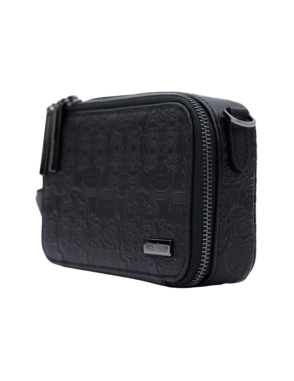 Set bolsa crossbody Pineda Covalin Tzompantli de piel para hombre
