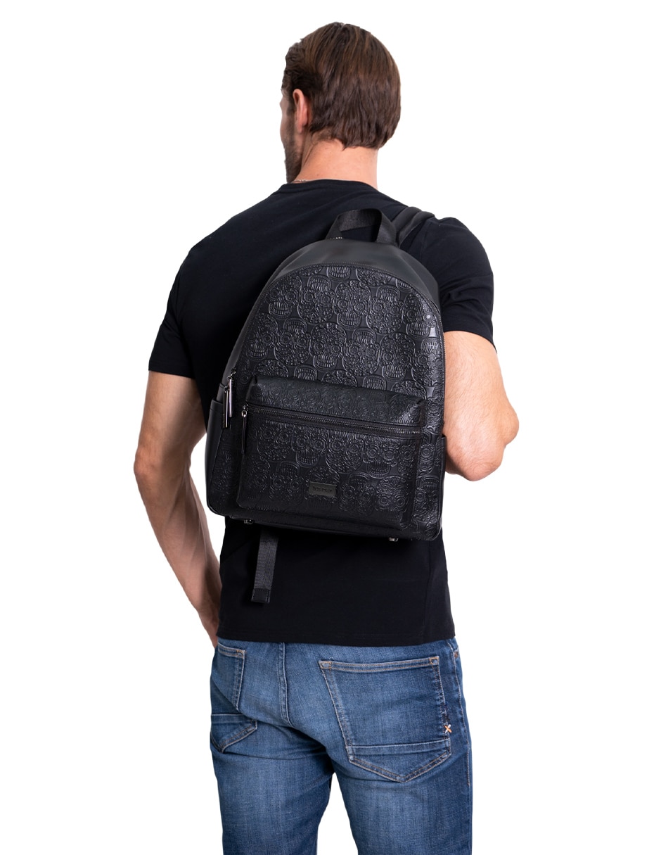 Mochila casual Pineda Covalin Grabado Tzompantli para hombre 4
