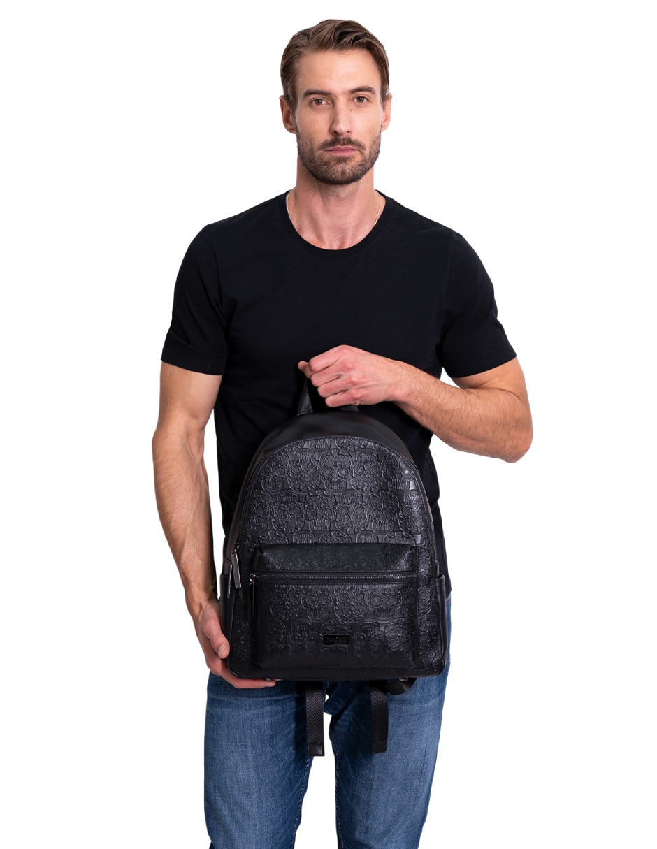 Mochila casual Pineda Covalin Grabado Tzompantli para hombre