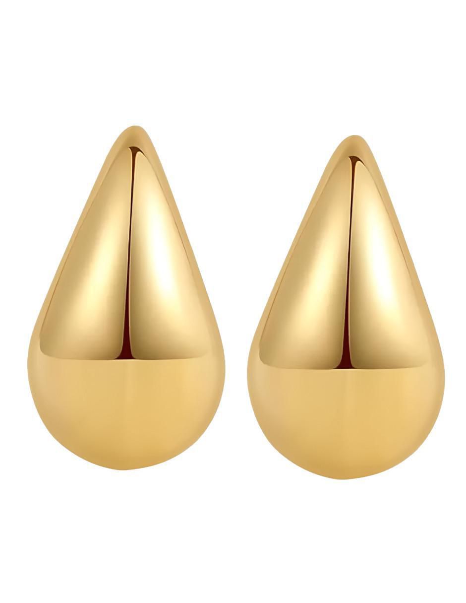 Aretes de gota con acabado brillante