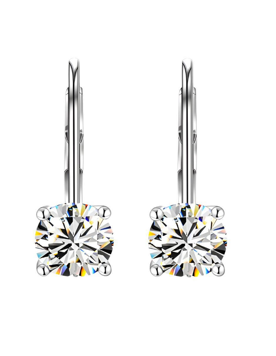 Aretes cuadrados crystar con acabado pulido Aretes cuadrados crystar con acabado pulido