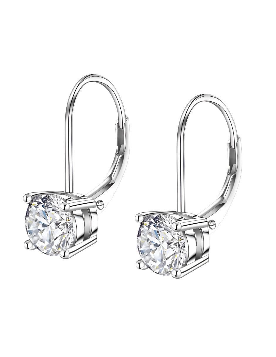 Aretes cuadrados crystar con acabado pulido 2