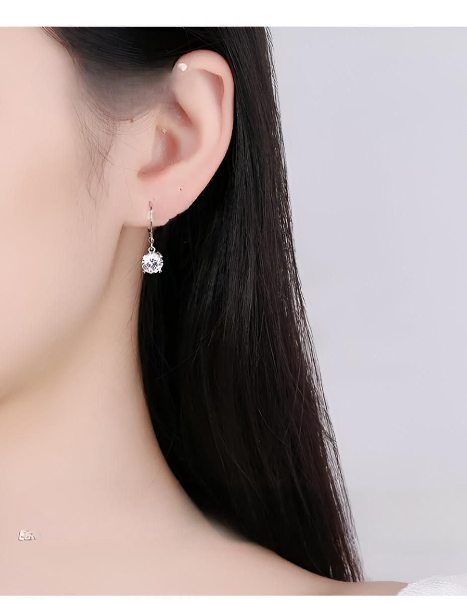 Aretes cuadrados crystar con acabado pulido 3