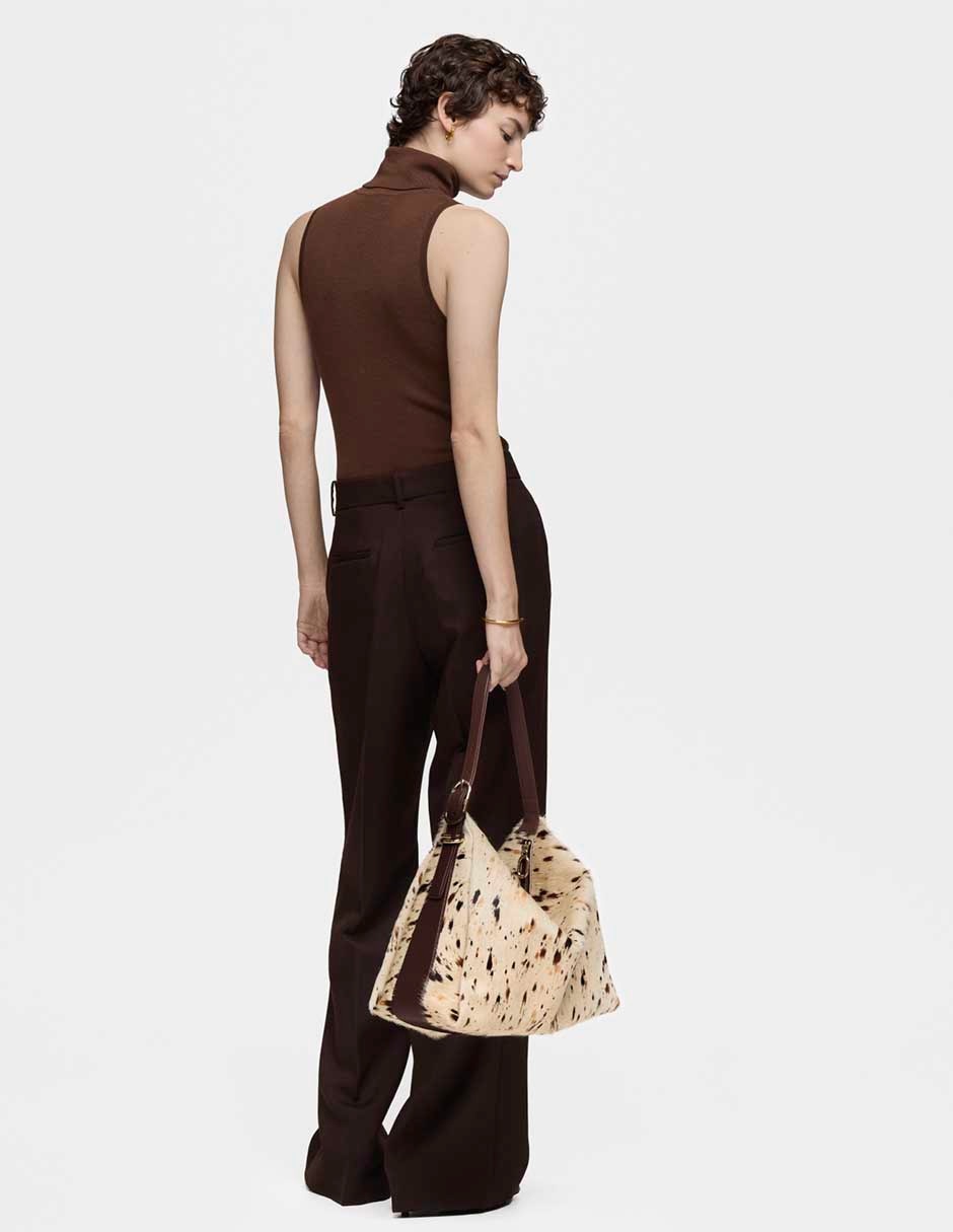 Bolsa Shoulder Tous Fold de piel para mujer