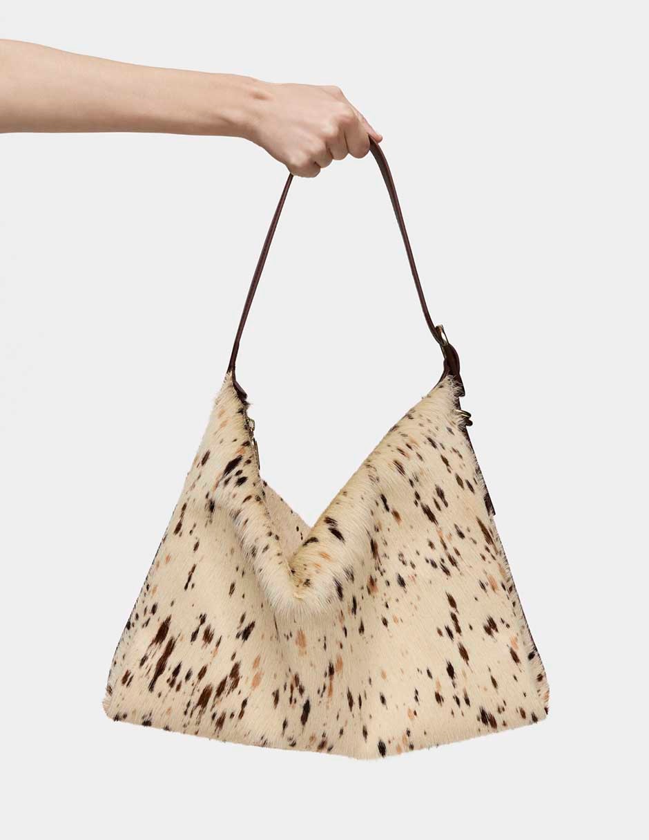 Bolsa shoulder Fold de piel para mujer