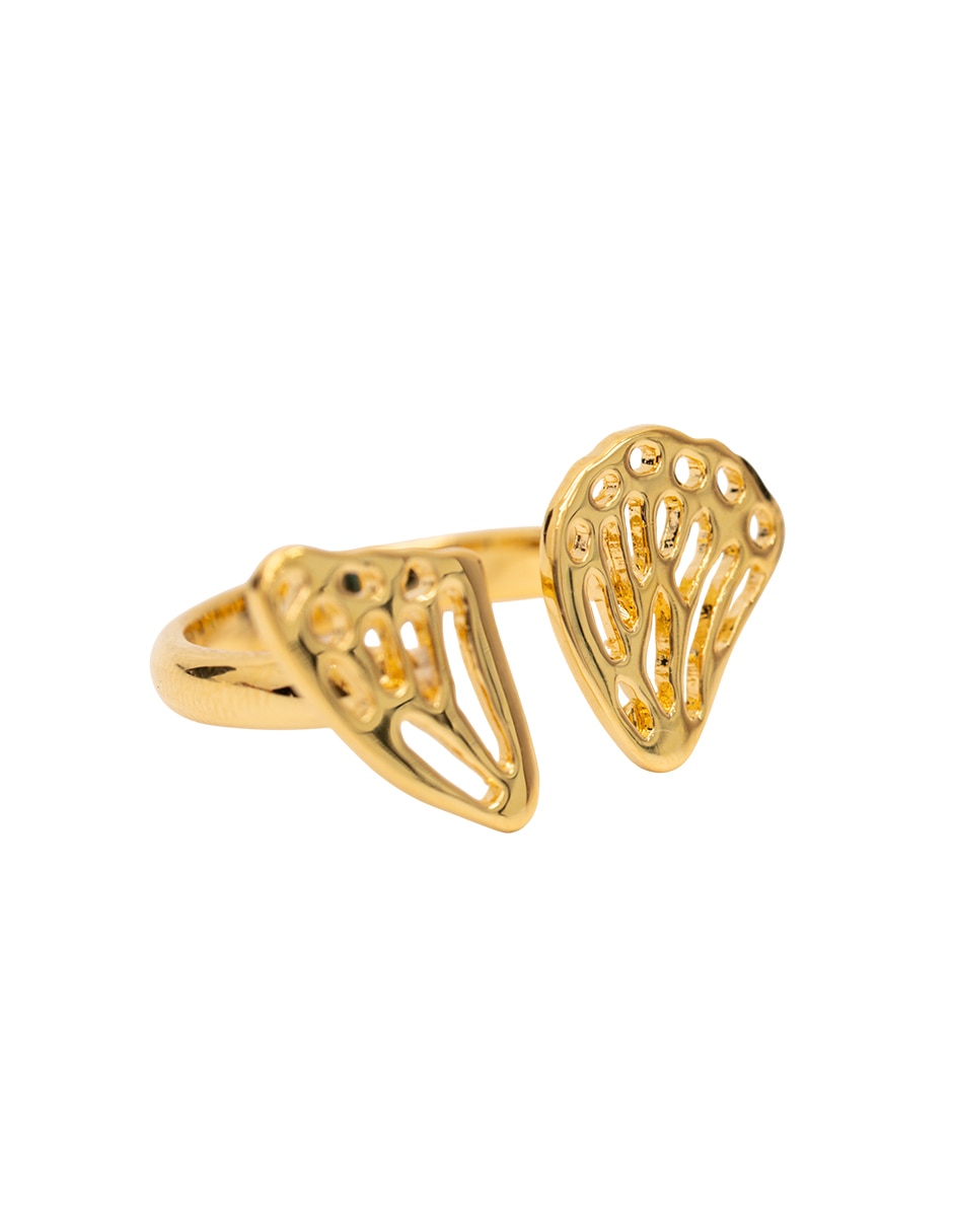 Anillo de mariposa 18 k chapa de oro
