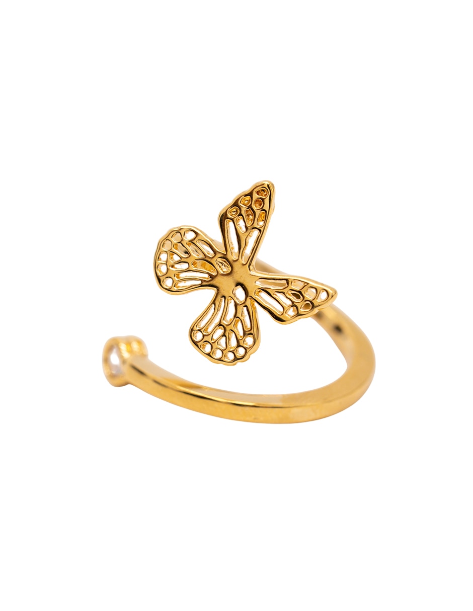Anillo de mariposa zirconia