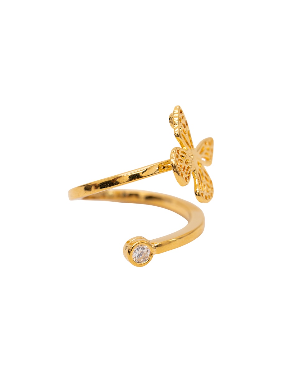 Anillo de mariposa zirconia