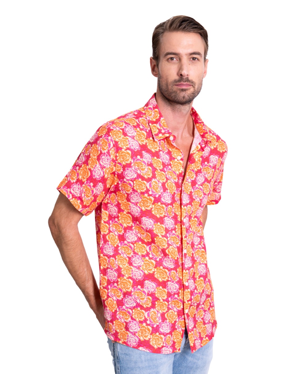 Camisa casual manga corta para hombre