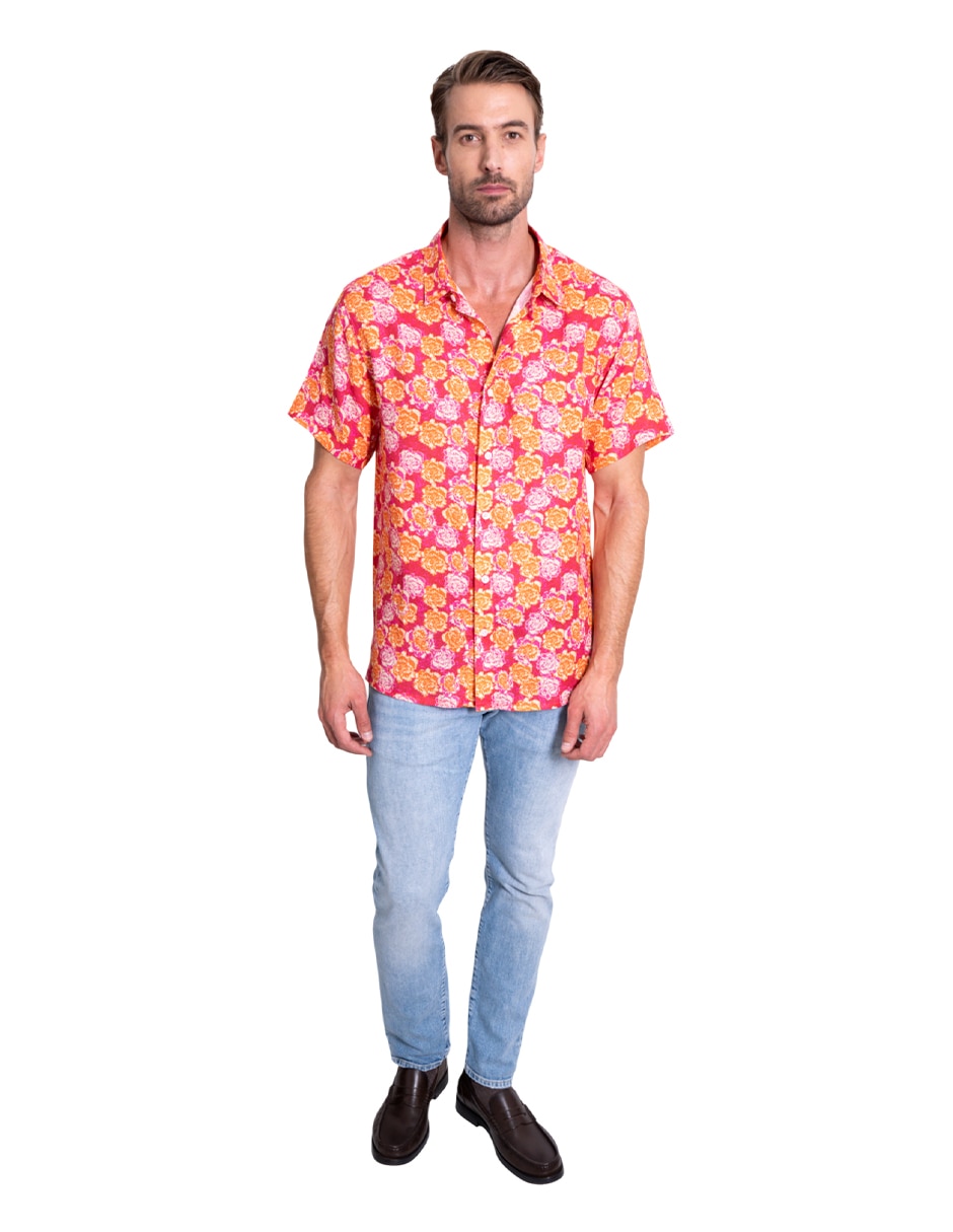 Camisa casual manga corta para hombre