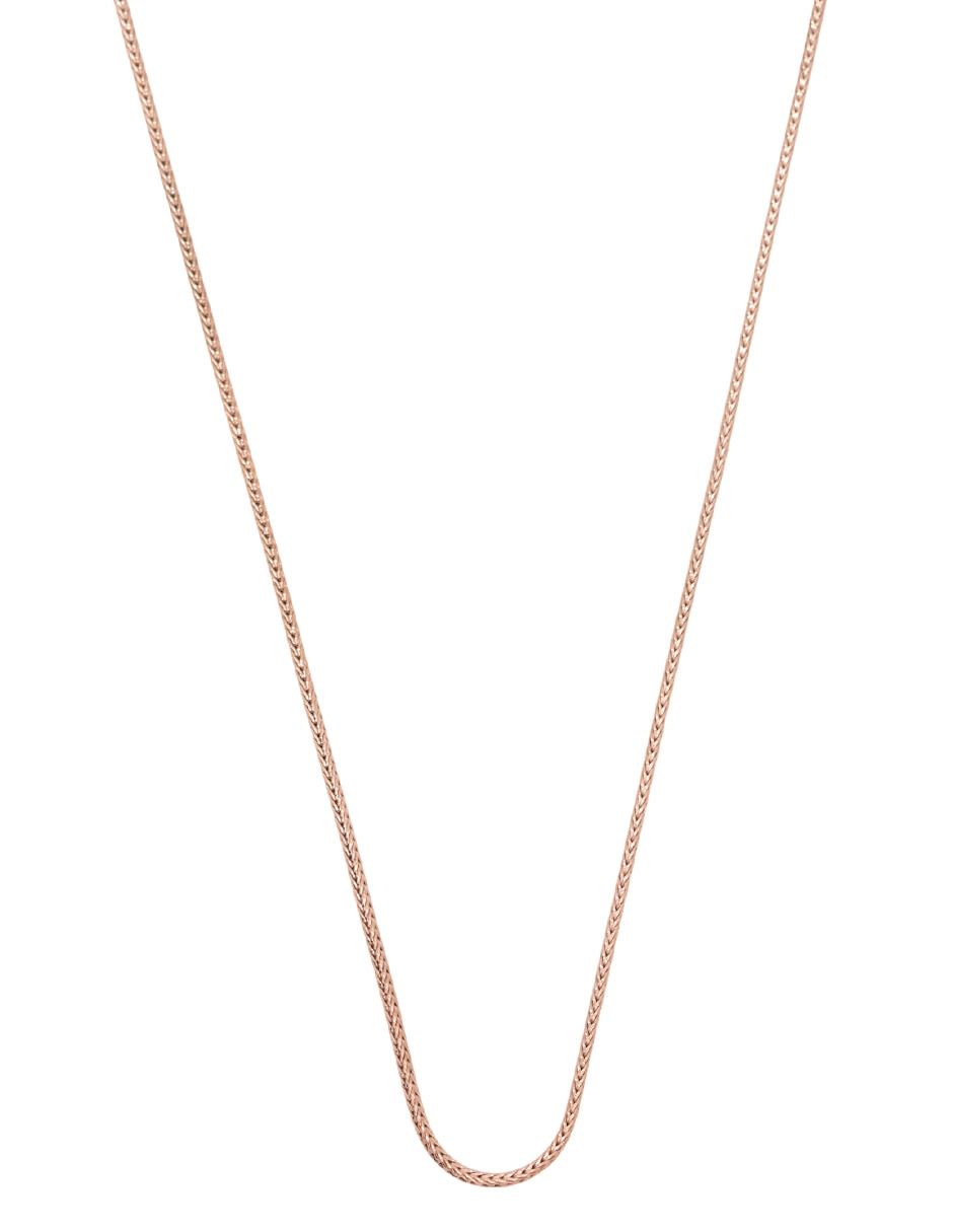 Collar redondo de plata con acabado baño de oro rosa P 925 y 14 K 4