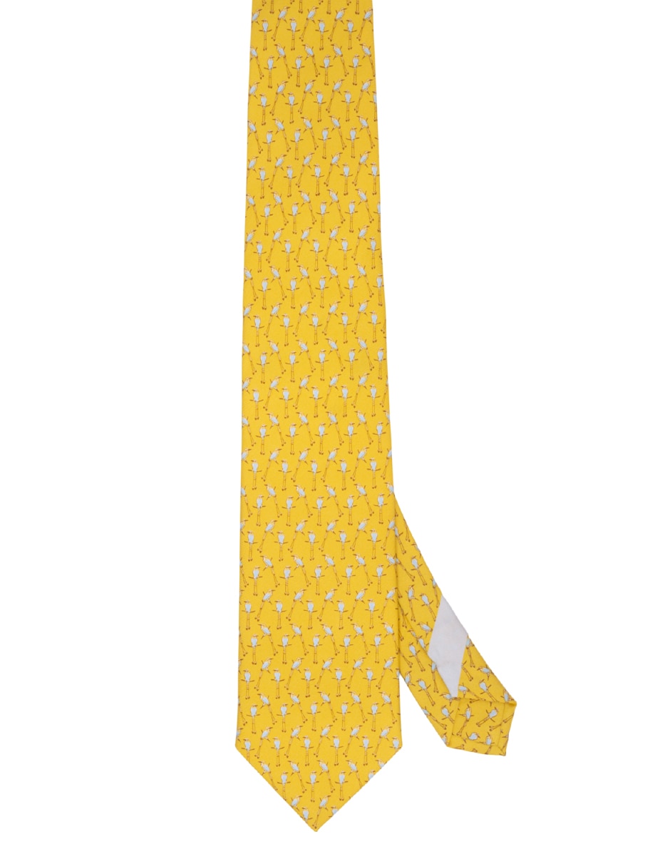 Corbata regular de seda estampada para hombre Corbata regular de seda estampada para hombre