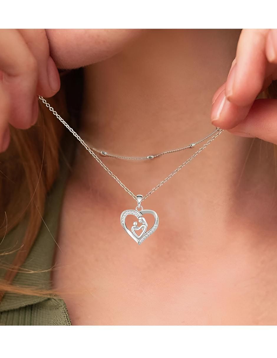 Collar corazón de plata P 925 3