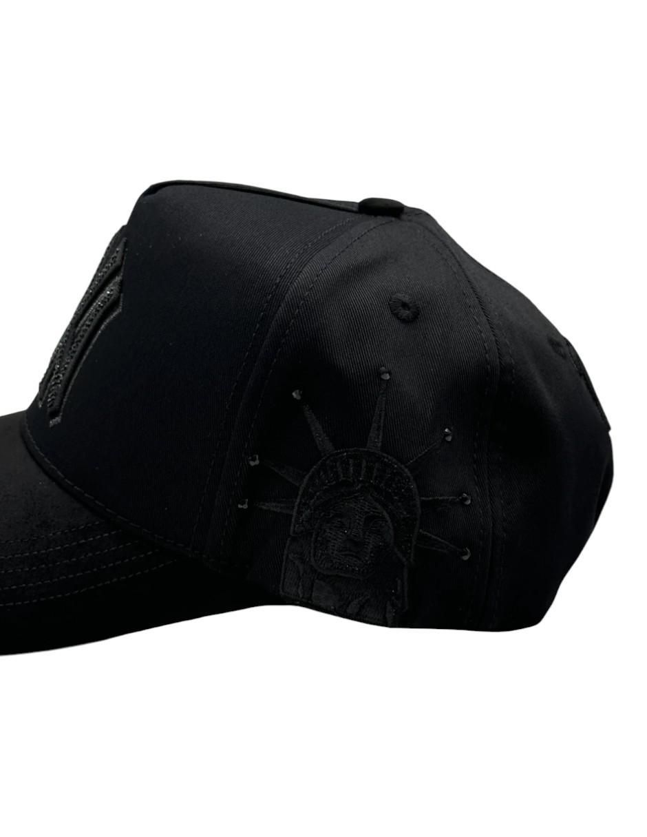 Gorra visera curva snapback casual Kevin Hats Total Black para hombre