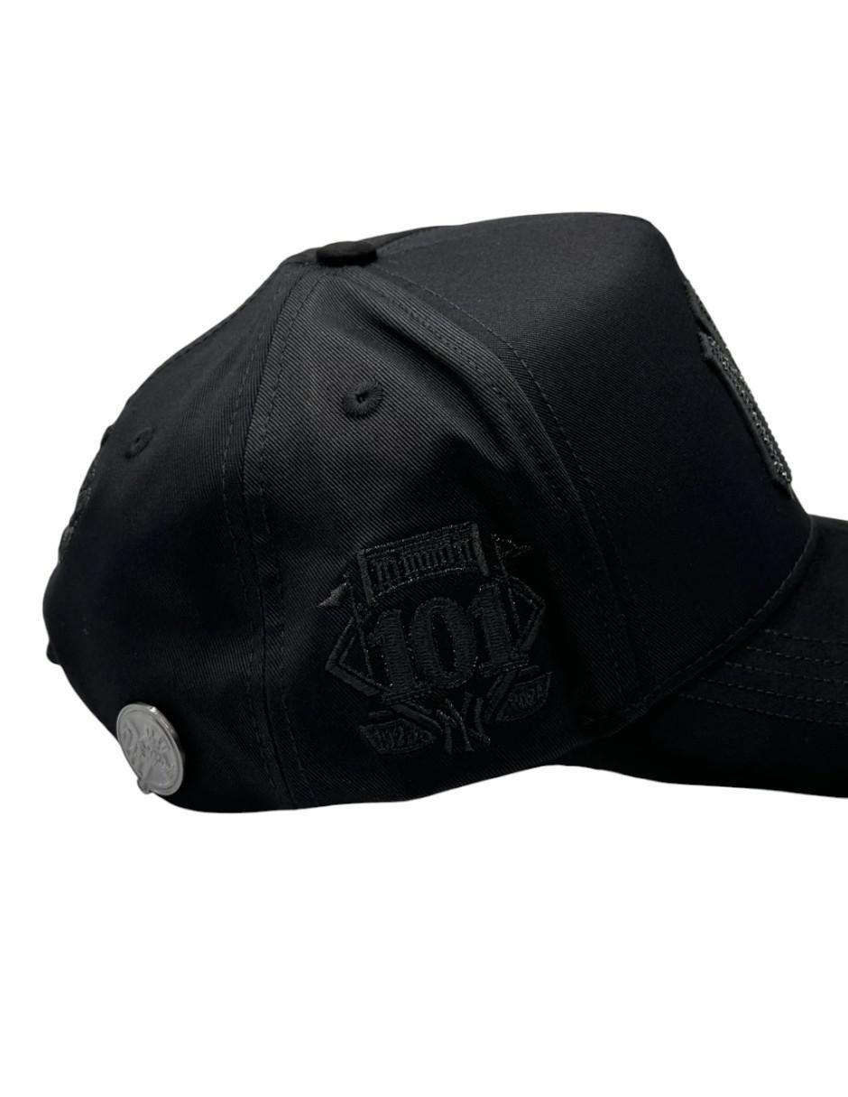 Gorra visera curva snapback casual Kevin Hats Total Black para hombre