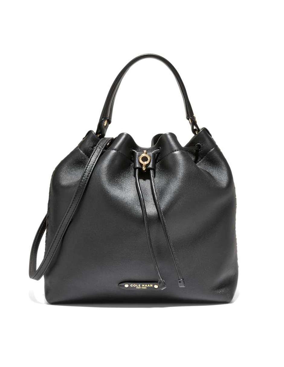 Bolsa bucket de piel para mujer