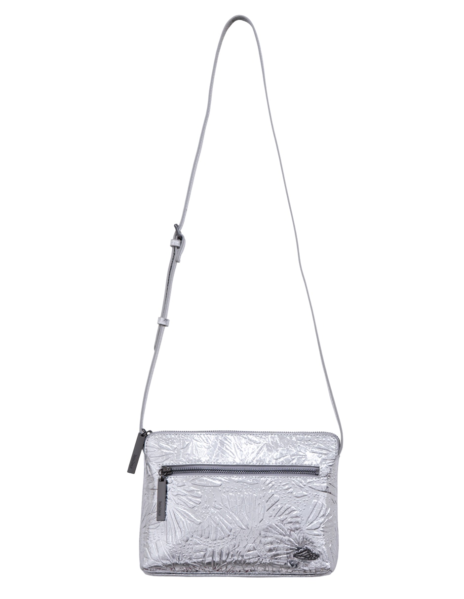 Bolsa crossbody Grabado Mariposa de piel para mujer