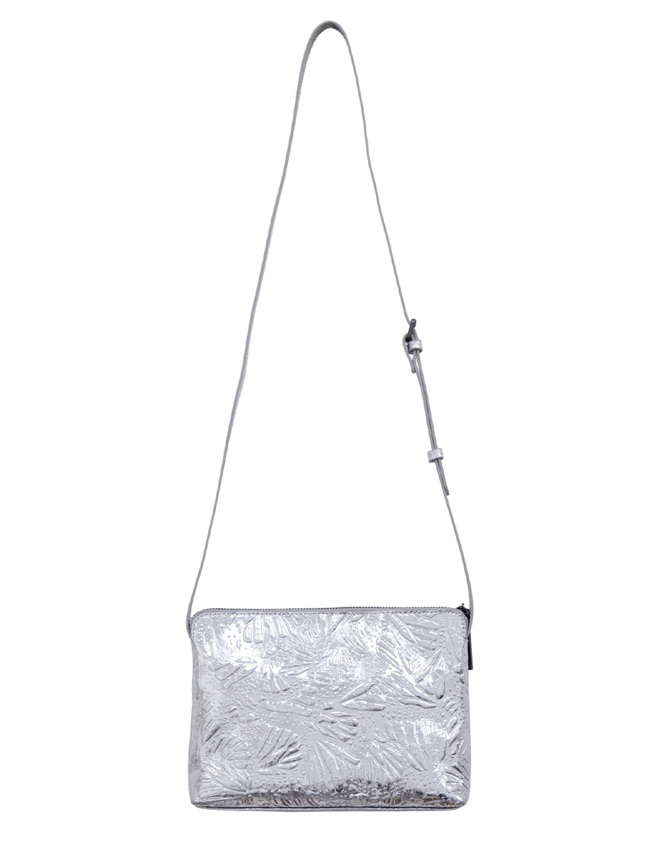 Bolsa crossbody Grabado Mariposa de piel para mujer