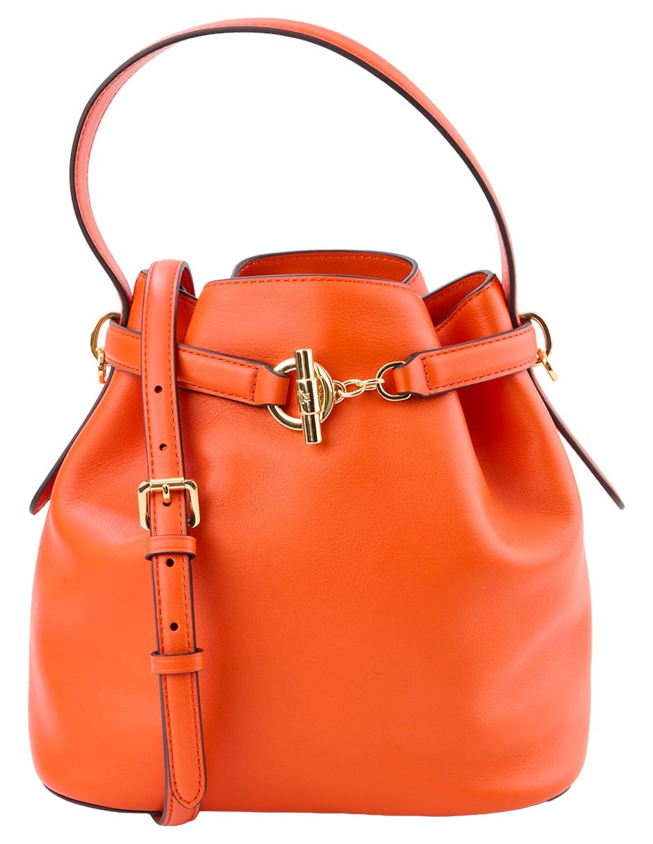 Bolsa bucket de piel para mujer