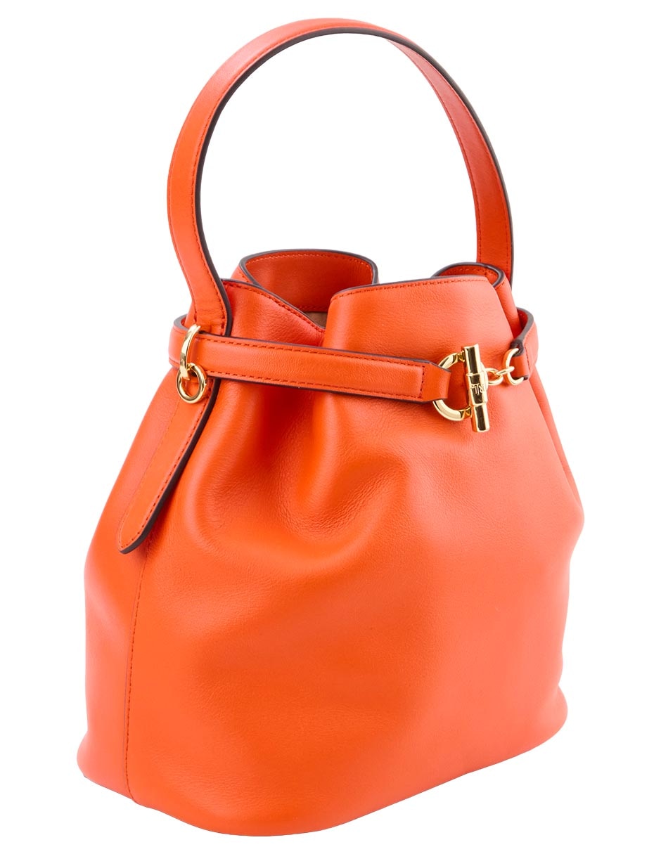 Bolsa bucket Lauren Ralph Lauren de piel para mujer