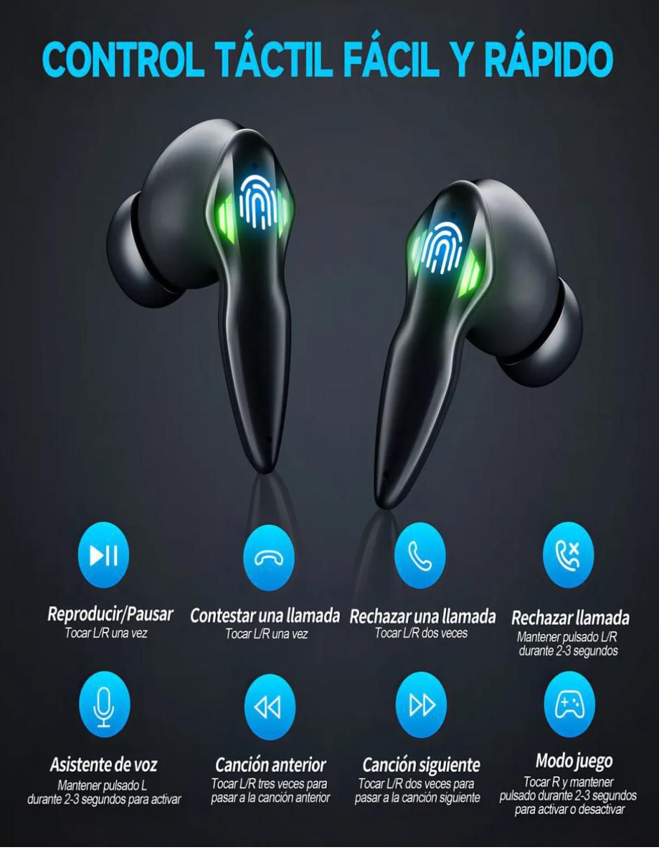 Audífonos inalámbricos con cancelacion de ruido 6