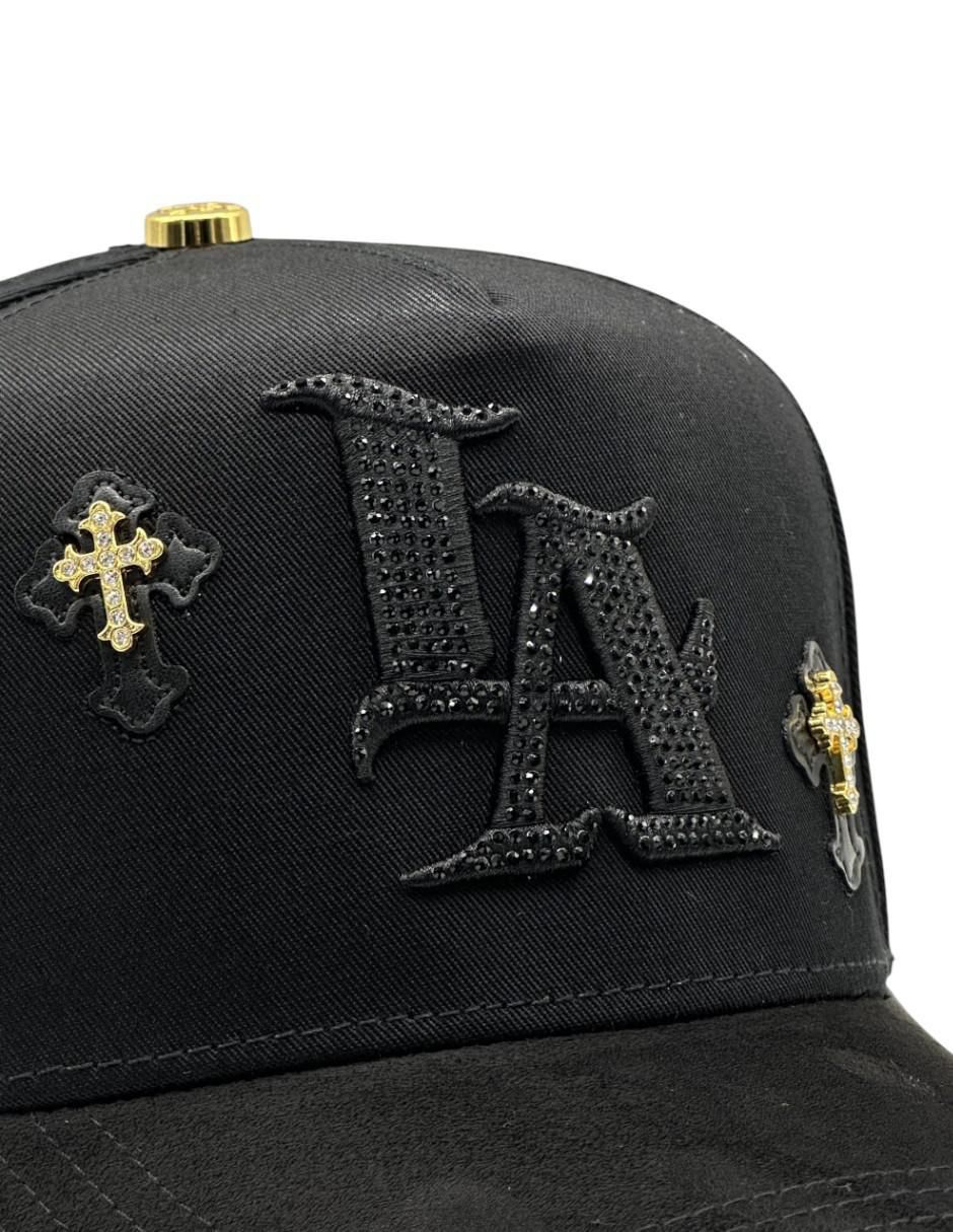Gorra con visera curva snapback X Klan Hats La Cruz Gold para adulto 4