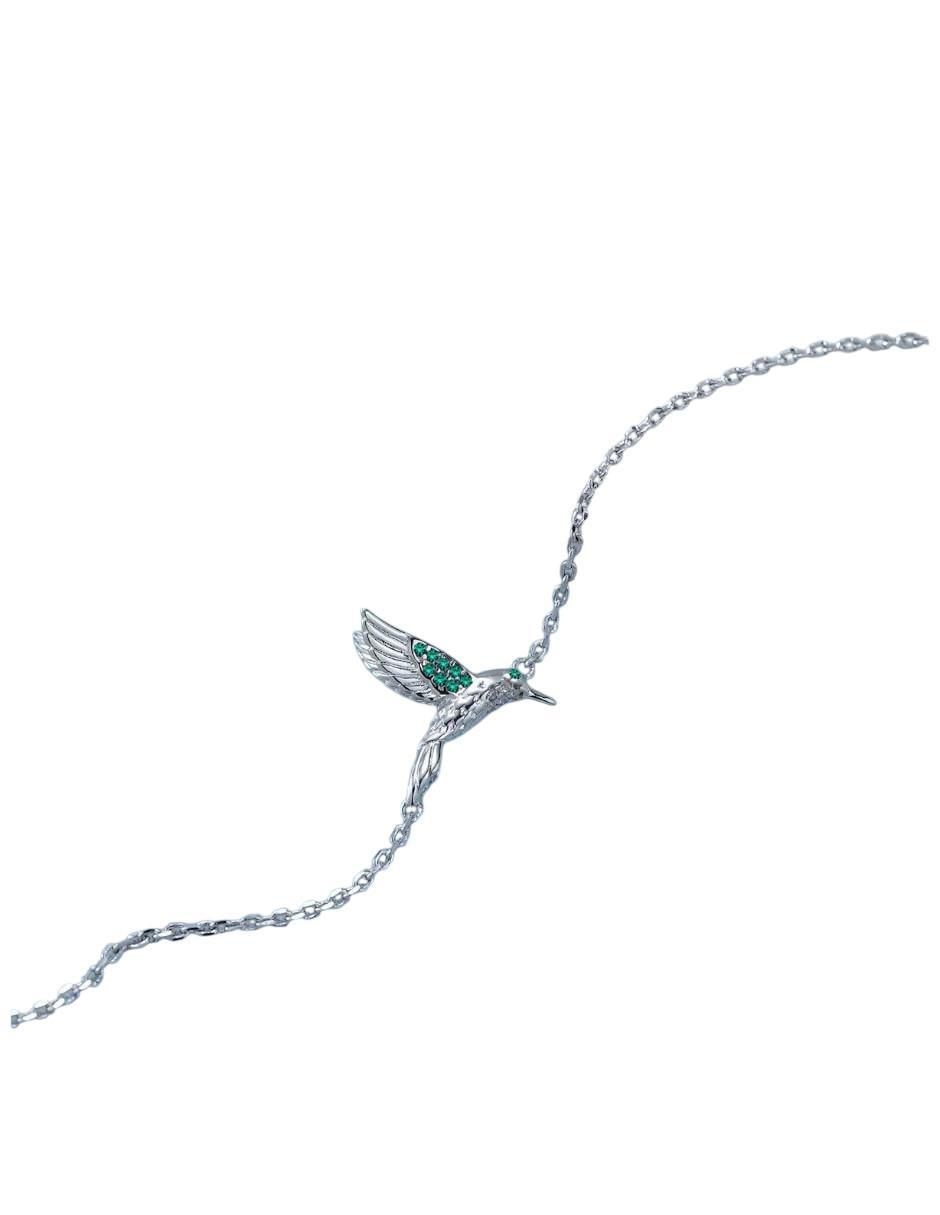 Pulsera de plata con circonita P 925 acabado liso 2