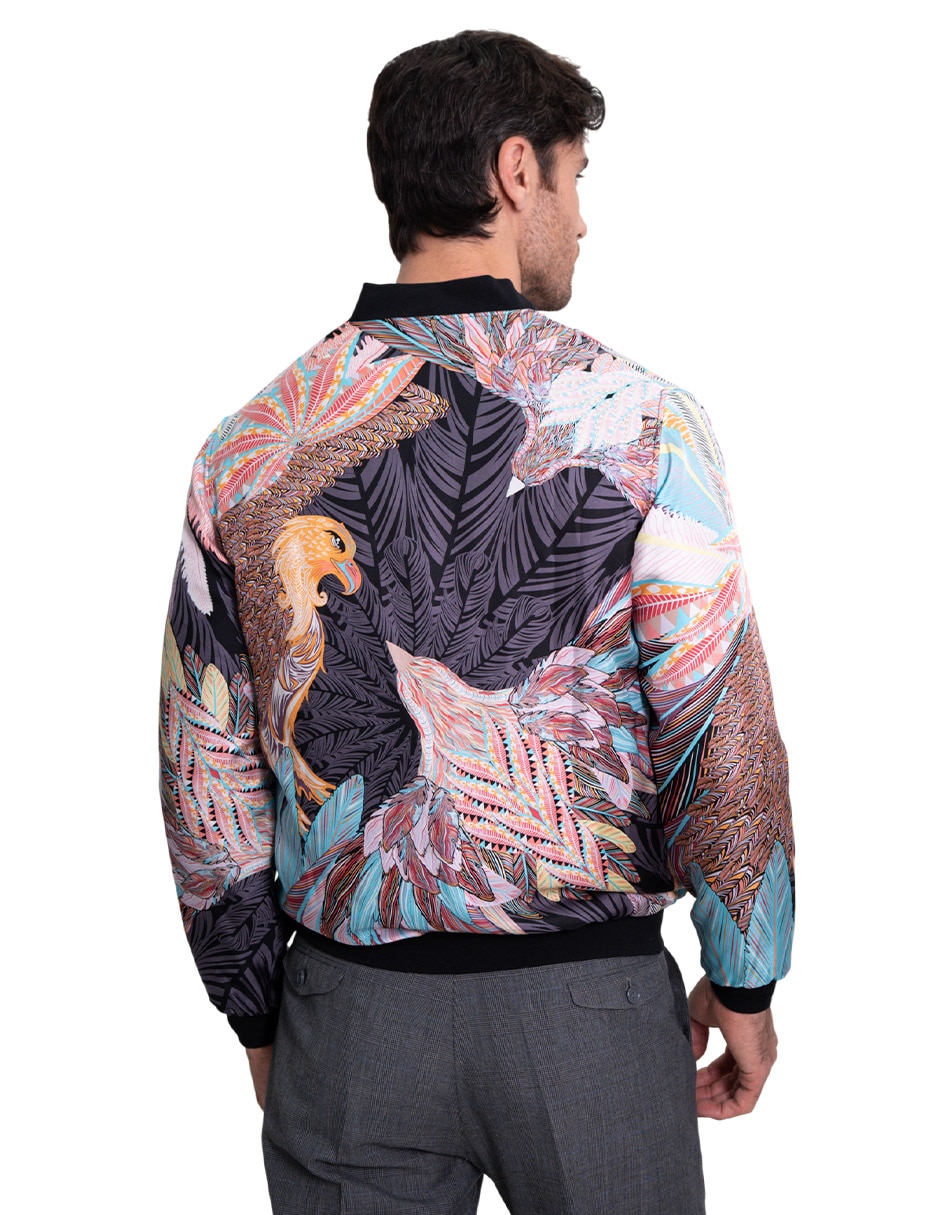 Chamarra bomber con bolsillos para hombre