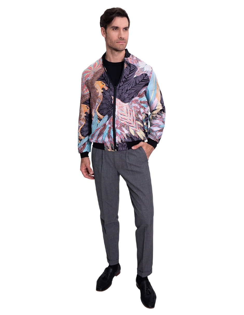 Chamarra bomber con bolsillos para hombre