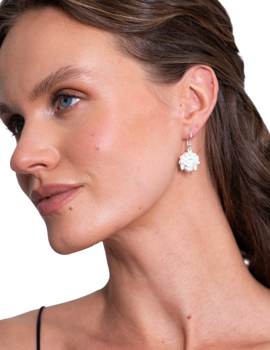 Aretes ovalados de plata P 925 con acabado brillante 2