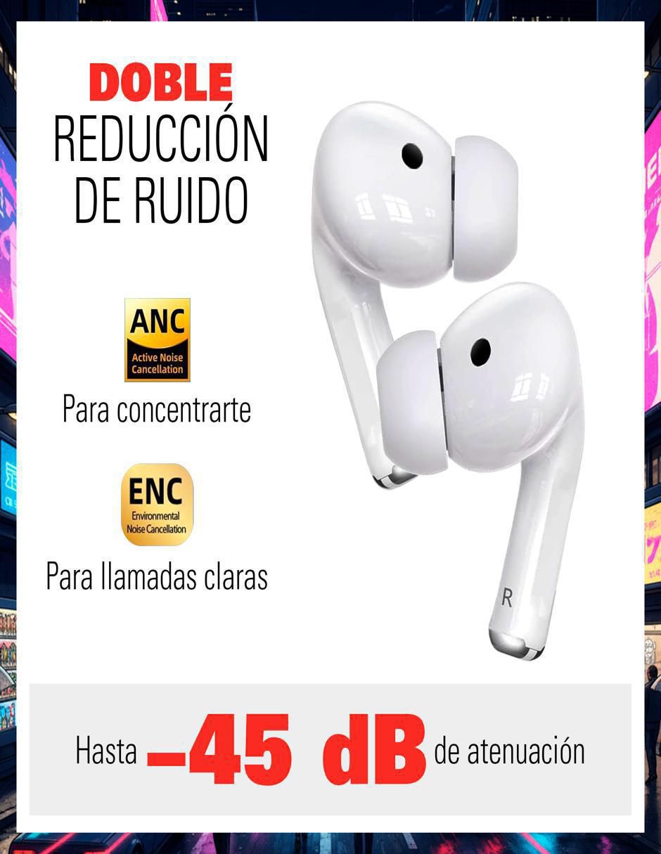 Audífonos In-Ear Fujita inalámbricos con cancelacion de ruido 3