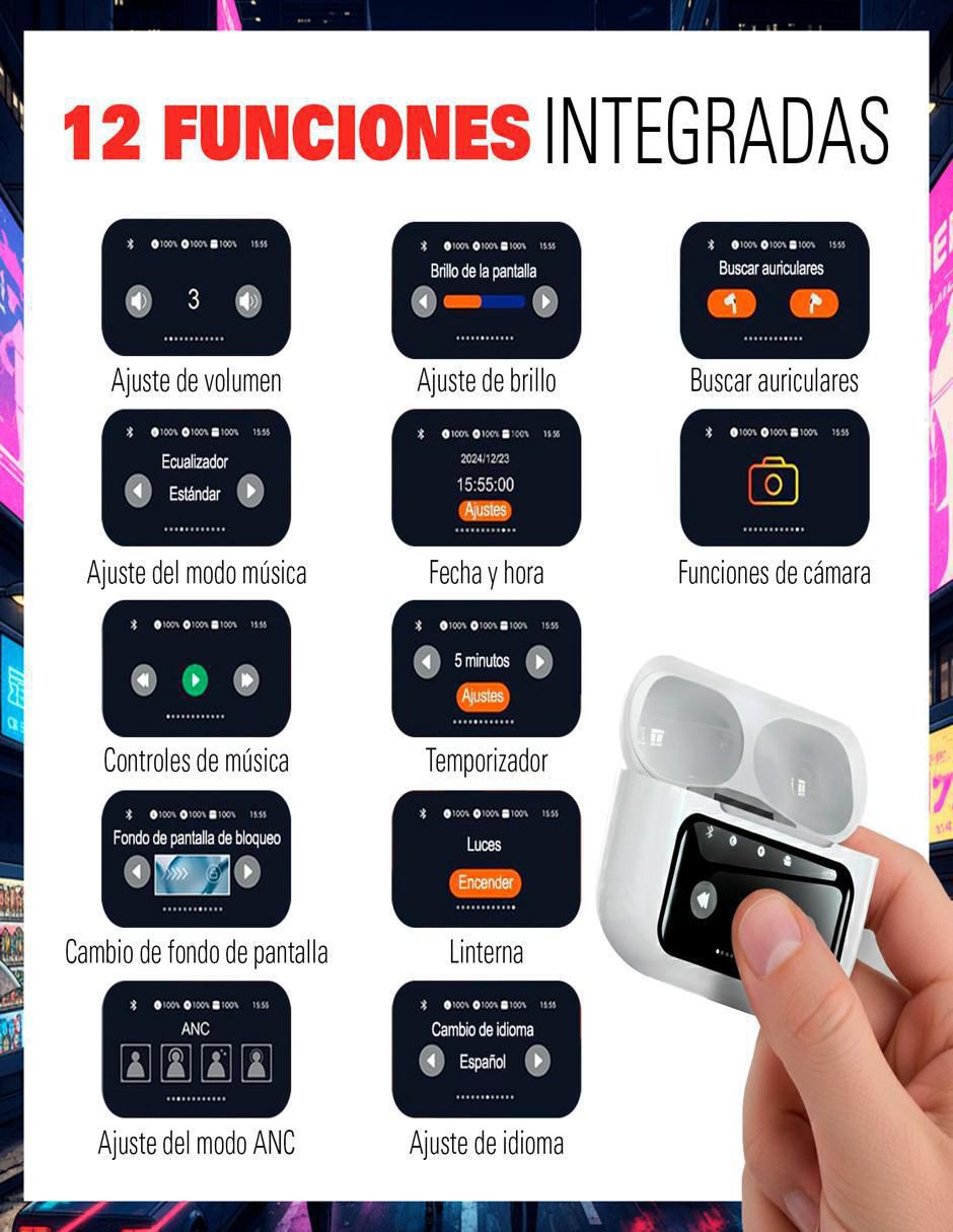 Audífonos In-Ear Fujita inalámbricos con cancelacion de ruido 4