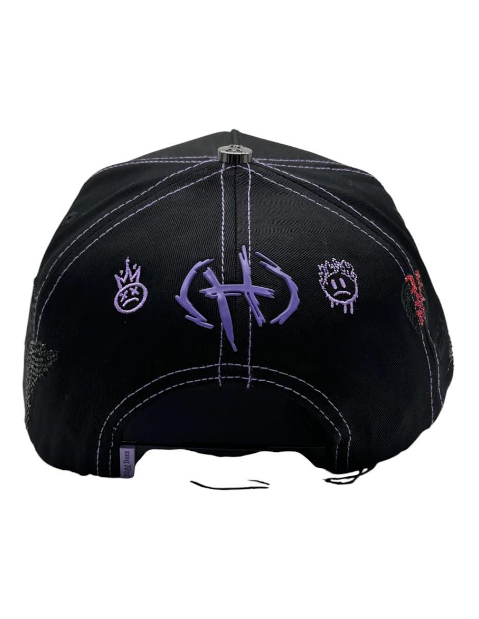 Gorra visera curva snapback casual Sad Boyz Purple para hombre
