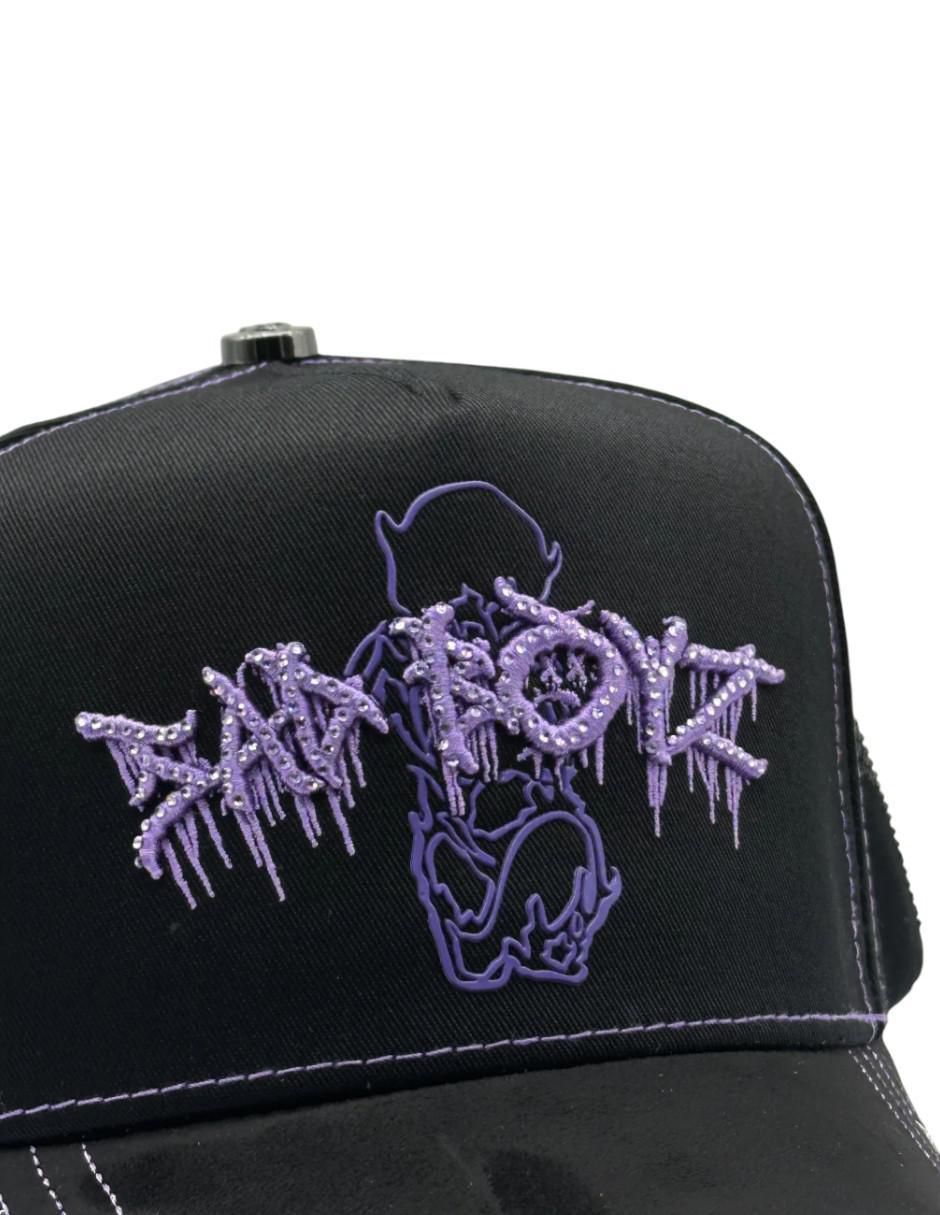 Gorra visera curva snapback casual Sad Boyz Purple para hombre