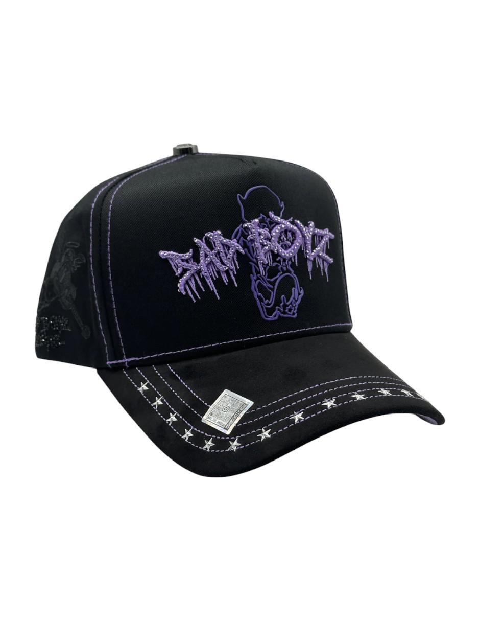 Gorra visera curva snapback casual Sad Boyz Purple para hombre