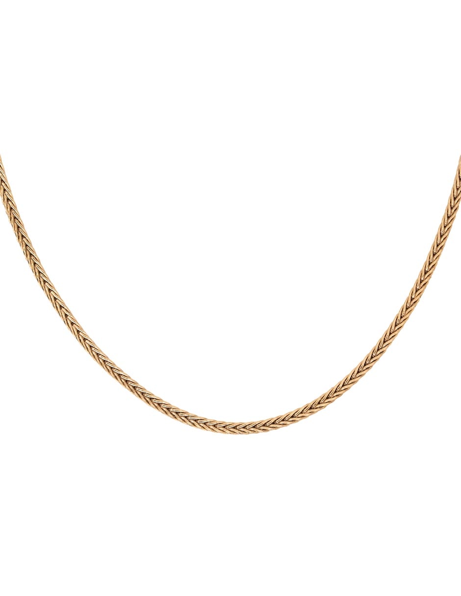 Collar redondo de plata con acabado baño de oro P 925 y 14 K 2