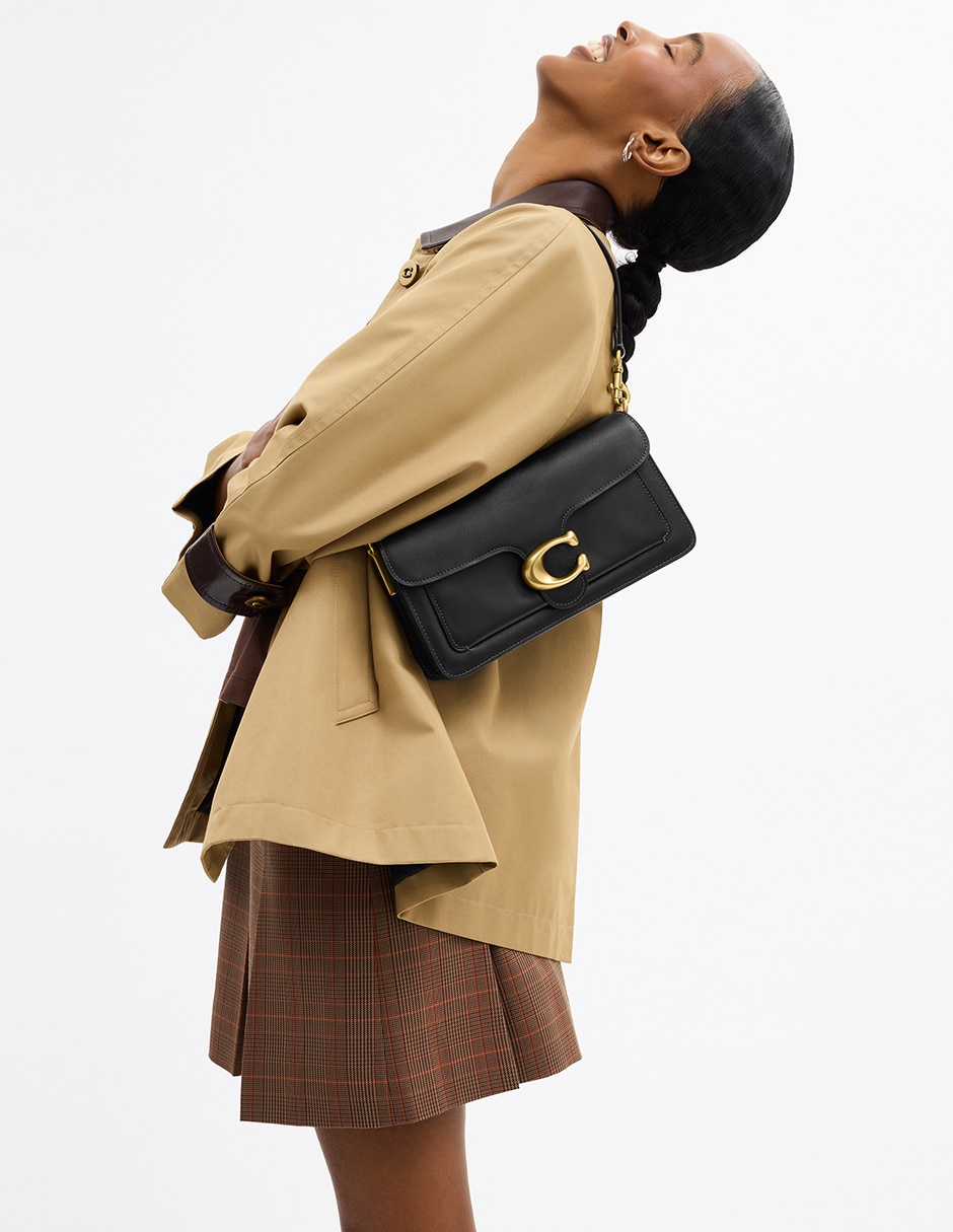 Bolsa shoulder Natural Grain Leather de piel para mujer