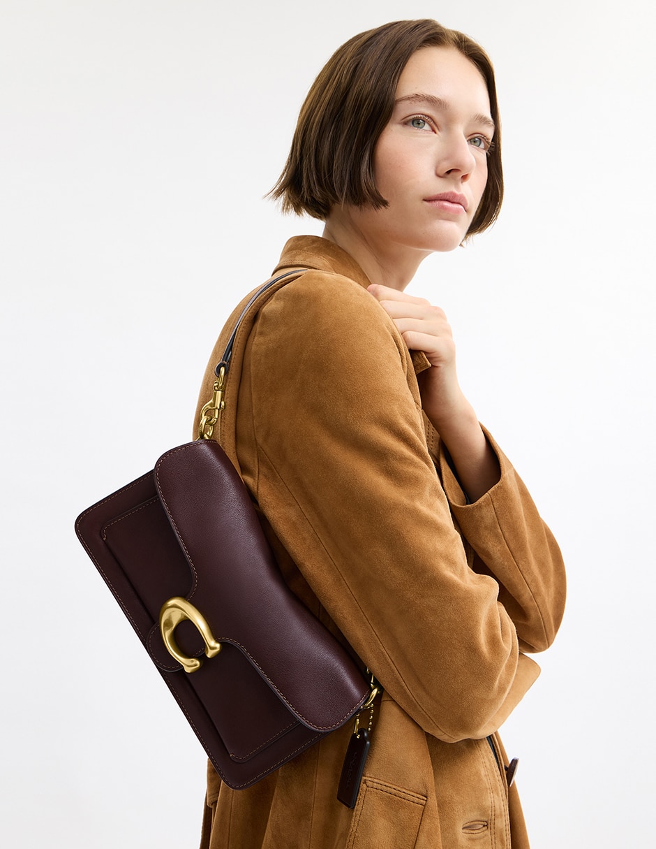 Bolsa shoulder Natural Grain Leather de piel para mujer