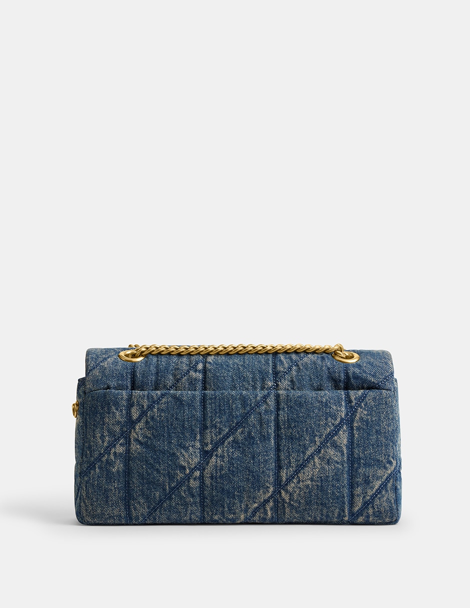 Bolsa shoulder Loved Denim de algodón para mujer 3
