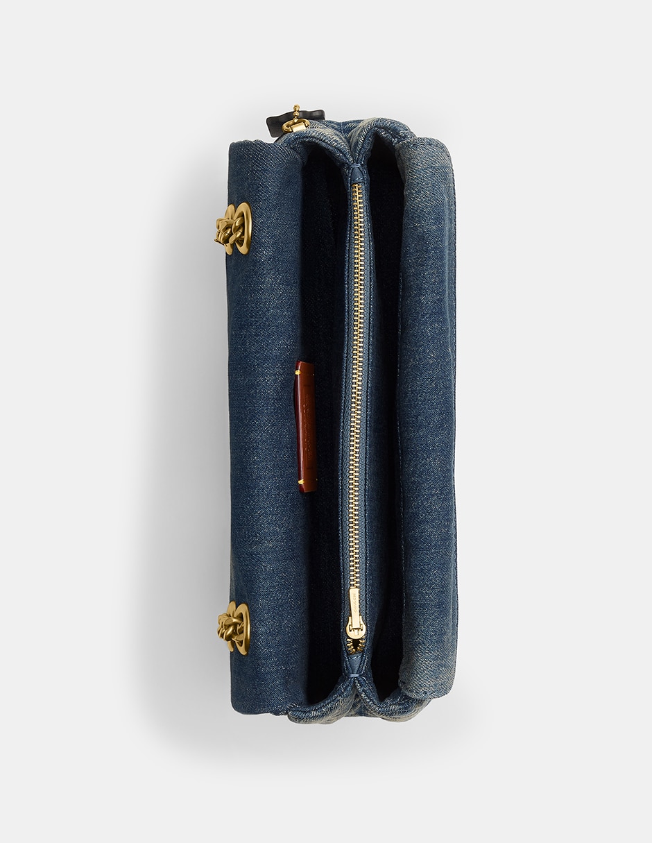 Bolsa shoulder Loved Denim de algodón para mujer 4