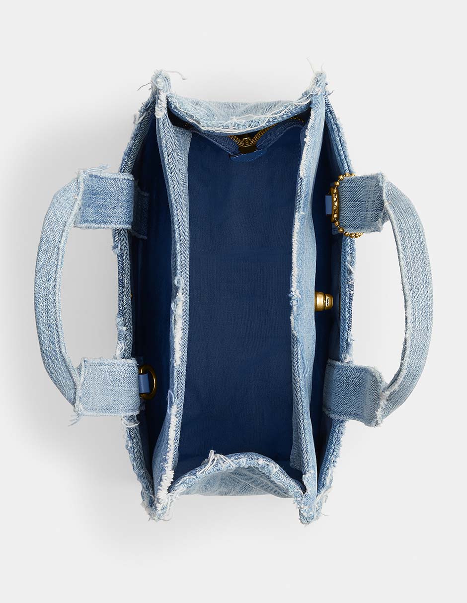 Bolsa tote Denim Patchwork para mujer 2