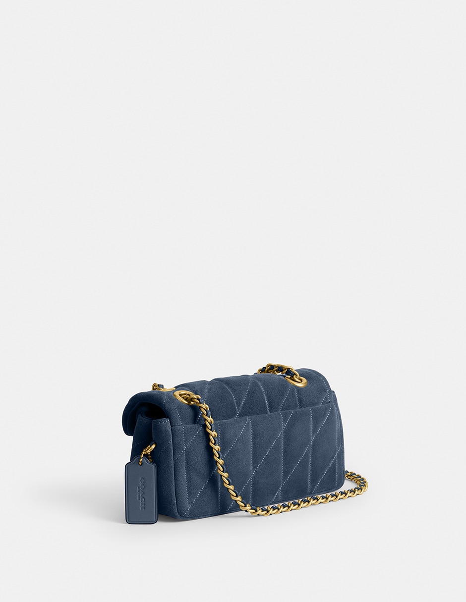Bolsa shoulder Coach quilted suede de piel para mujer