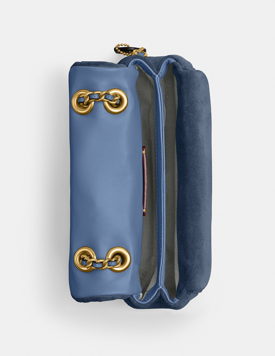 Bolsa shoulder Coach quilted suede de piel para mujer