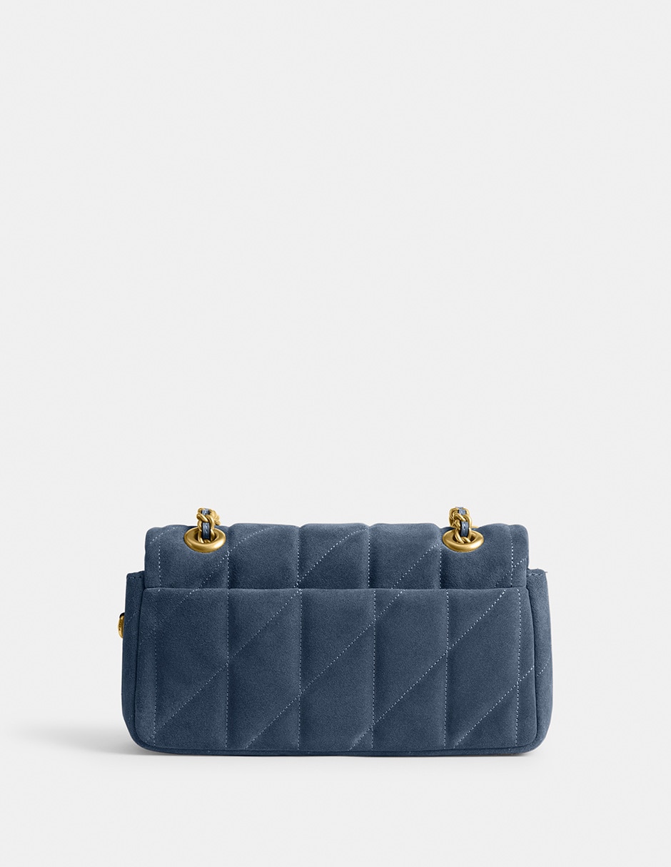 Bolsa shoulder Coach quilted suede de piel para mujer