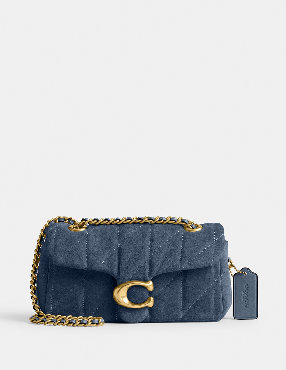 COACH Bolsa shoulder Coach quilted suede de piel para mujer