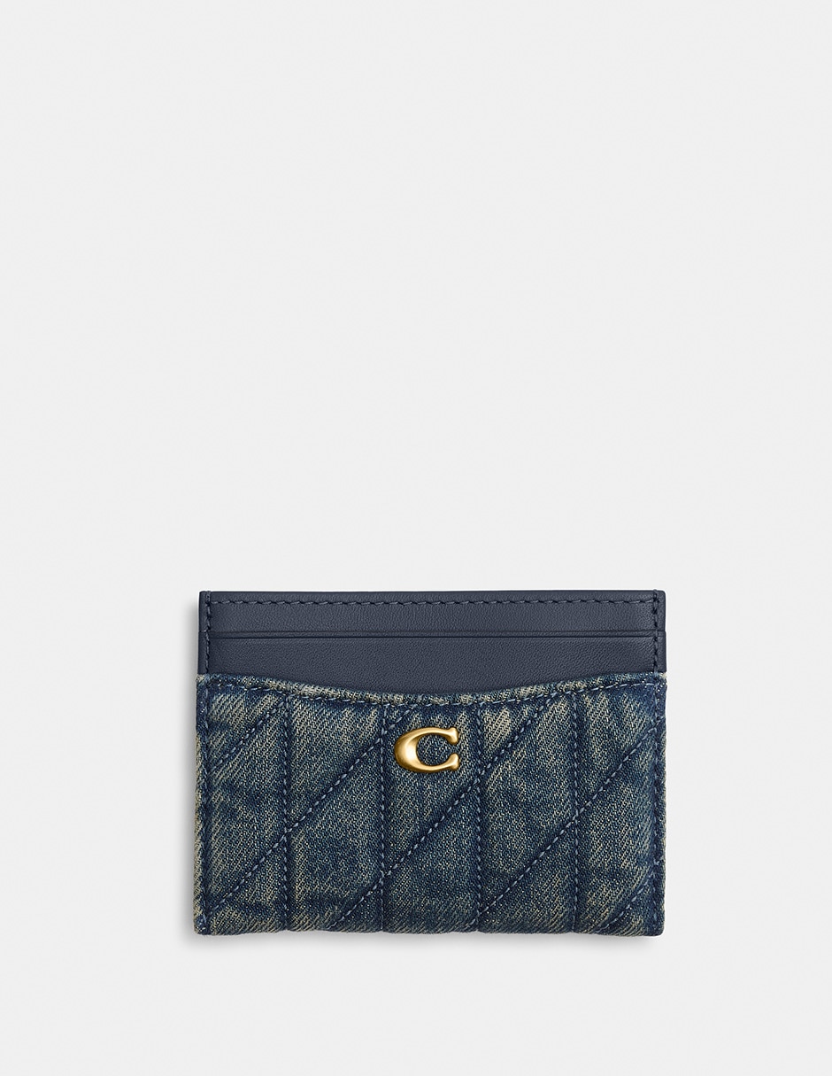 Tarjetero algodón loved denim para mujer 1