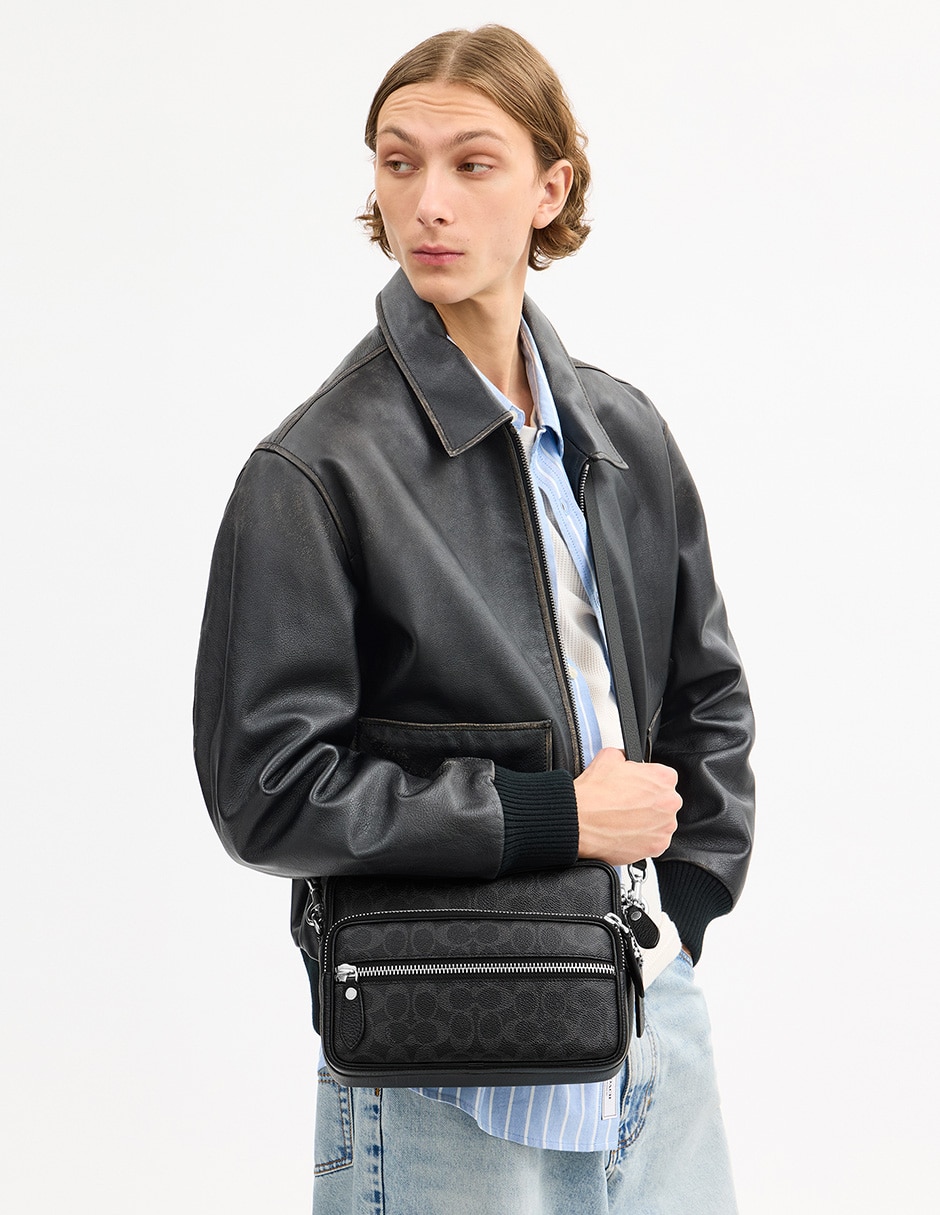 Bolsa crossbody Coach signature hombre