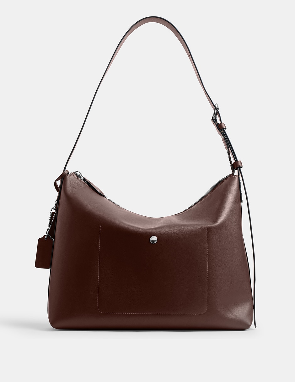 Bolsa messenger Natural Grain Leather de piel para hombre