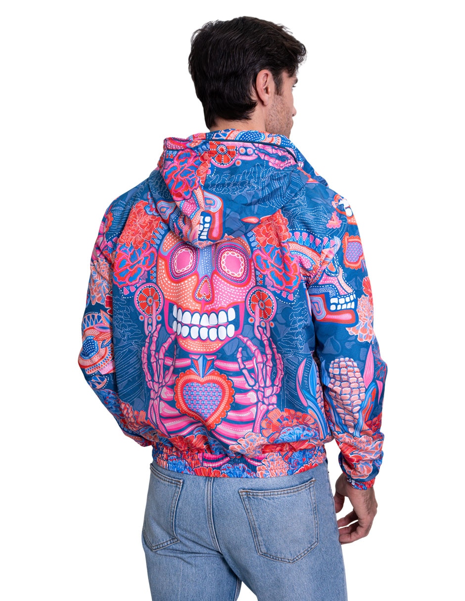 Chamarra bomber Pineda Covalin Día de muertos Catrina para hombre 2
